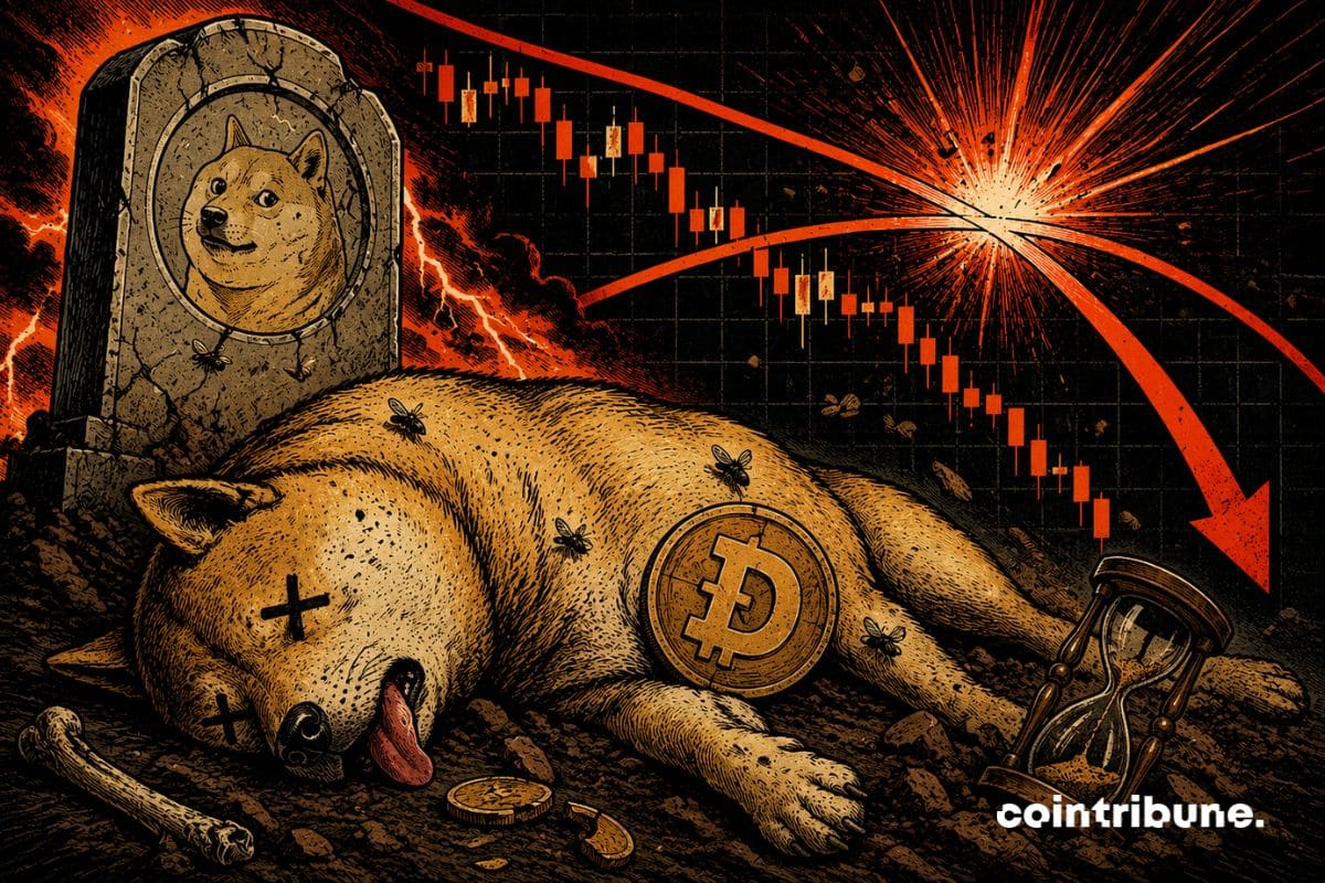 狗狗币即将迎来三年来首次周线看跌交叉