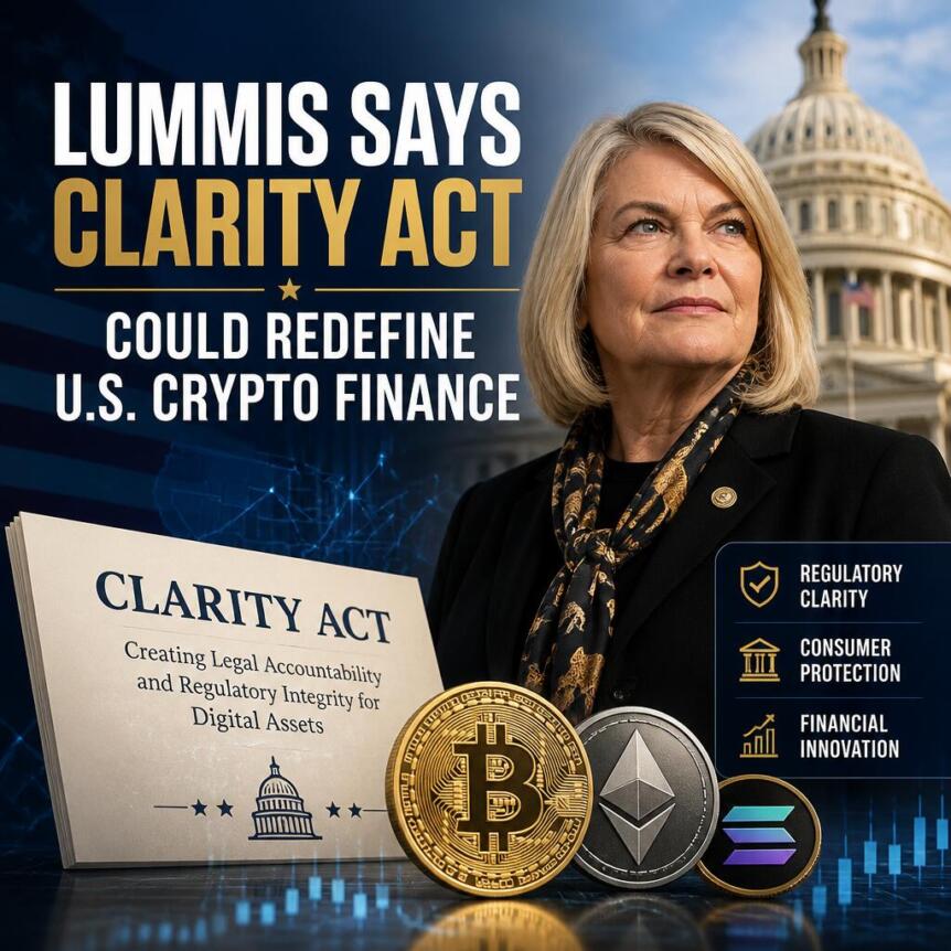 Lummis称《清晰法案》或重塑美国加密金融格局