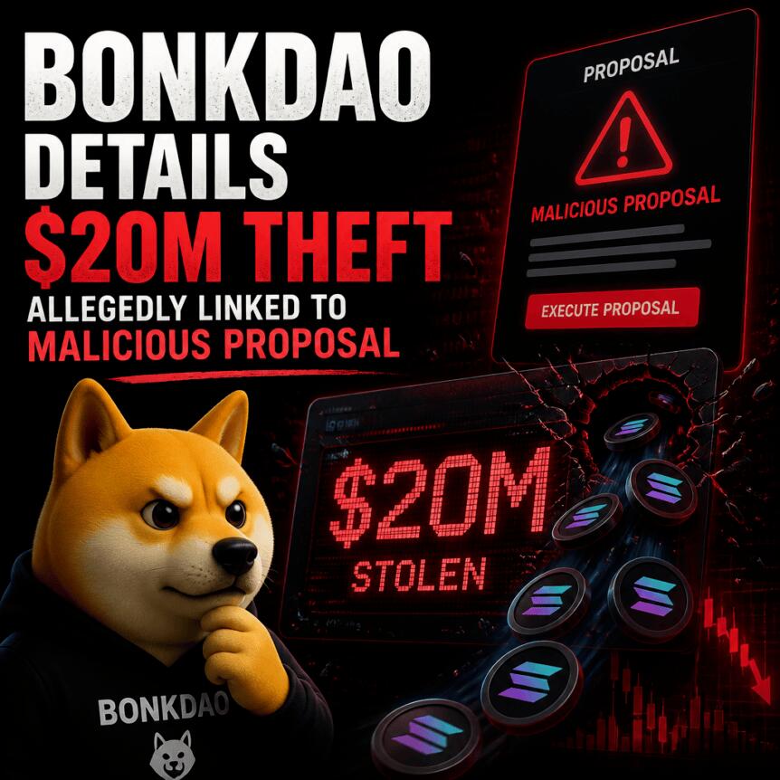 BonkDAO披露2000万美元被盗，疑因恶意提案所致