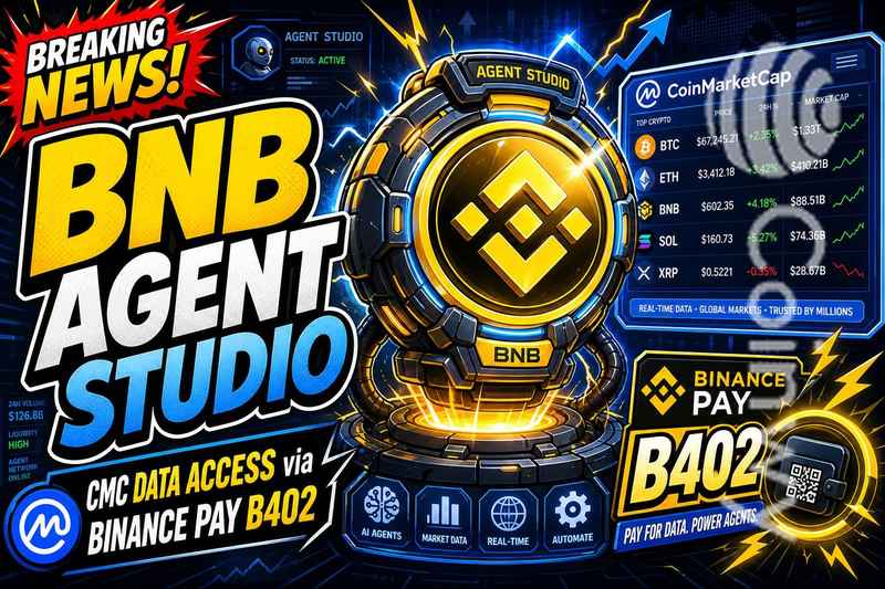 BNB Agent Studio 通过 Binance Pay B402 新增 CoinMarketCap 数据访问