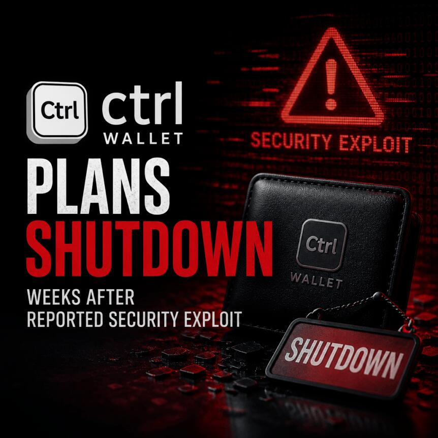 Ctrl钱包计划在安全漏洞曝光数周后关闭