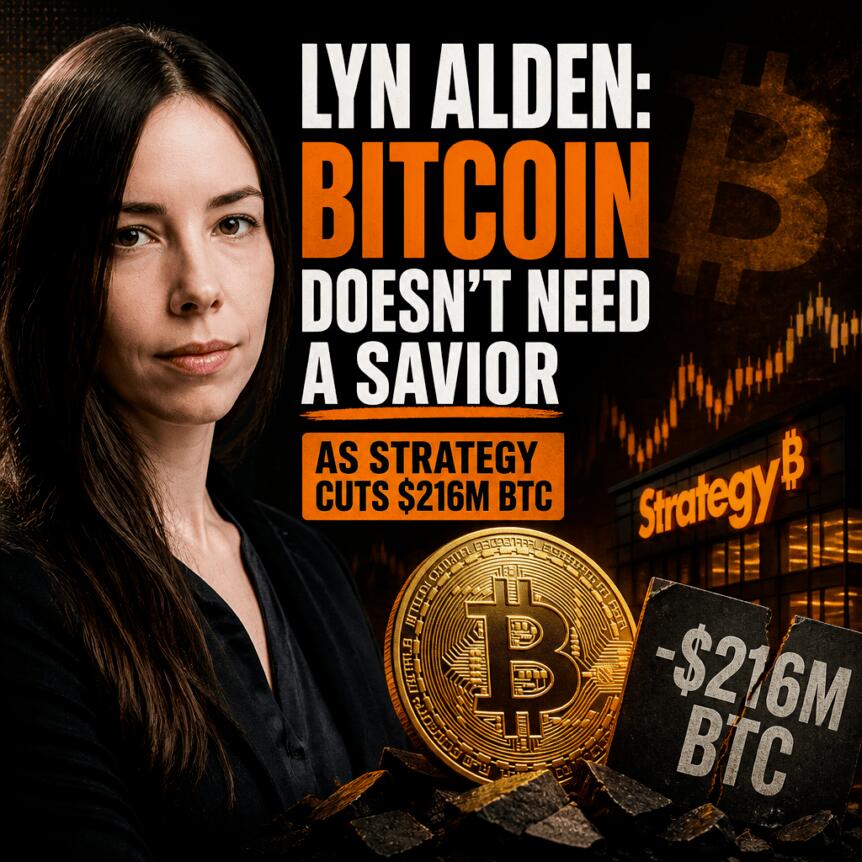 林·奥尔登：比特币无需救世主，策略减持2.16亿美元BTC