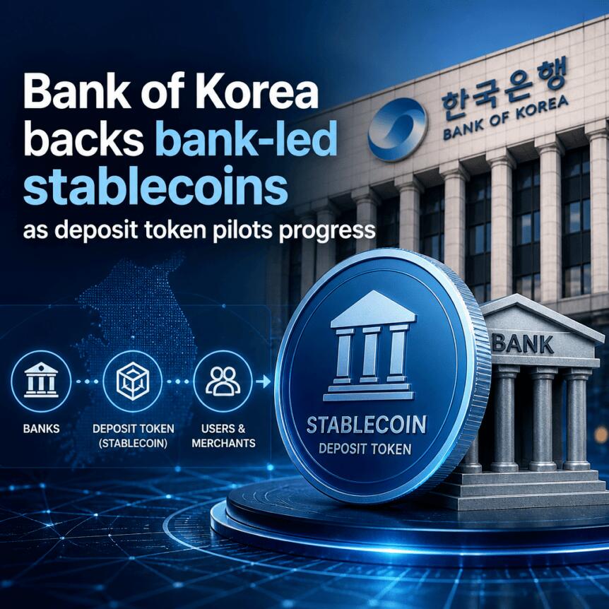 韩国央行力挺银行主导的稳定币,存款代币试点稳步推进