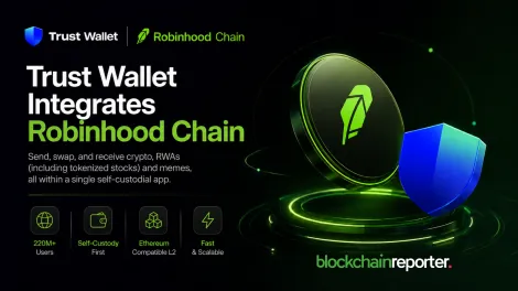 Trust Wallet 集成 Robinhood 链，支持模因币、现实世界资产与加密货币