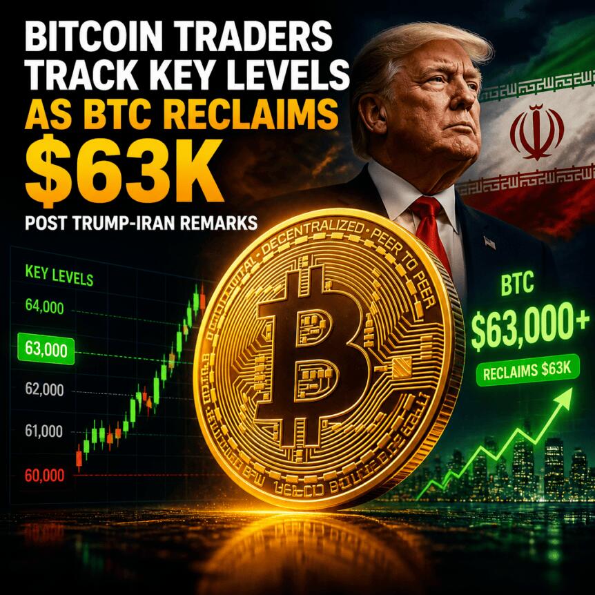 比特币交易者紧盯关键价位，BTC在特朗普伊朗言论后收复6.3万美元