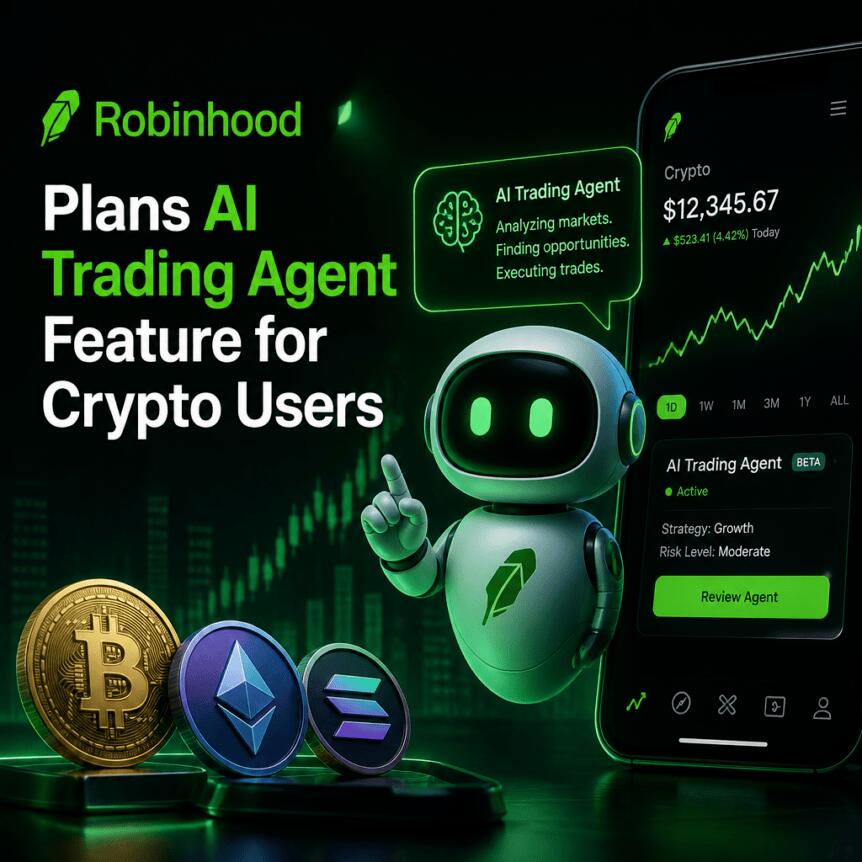 Robinhood计划为加密货币用户推出AI交易代理功能