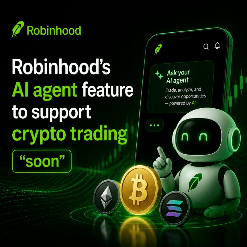 Robinhood AI代理功能即将支持加密货币交易