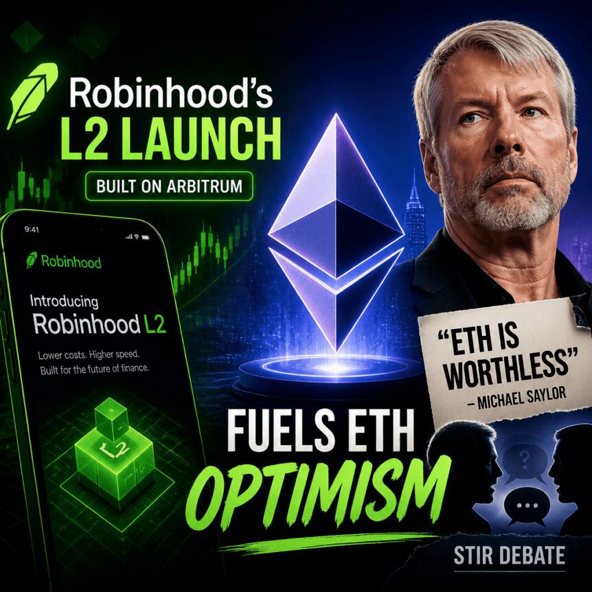 Robinhood推出L2点燃ETH乐观情绪，Saylor言论引发争议