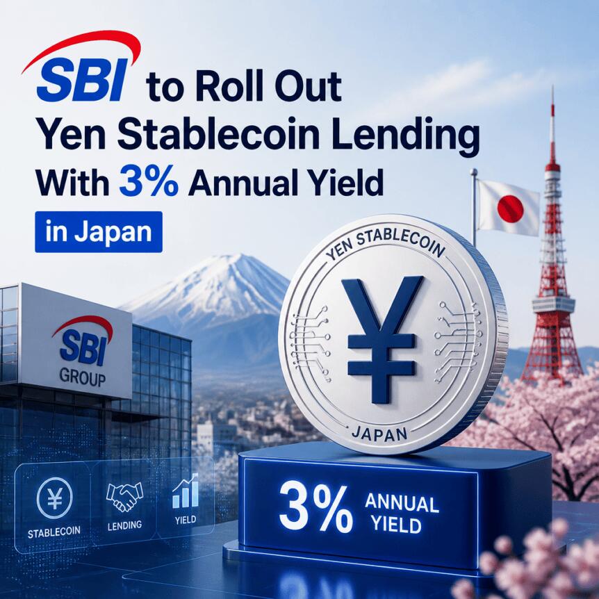 SBI将于日本推出年化收益3%的日元稳定币借贷服务