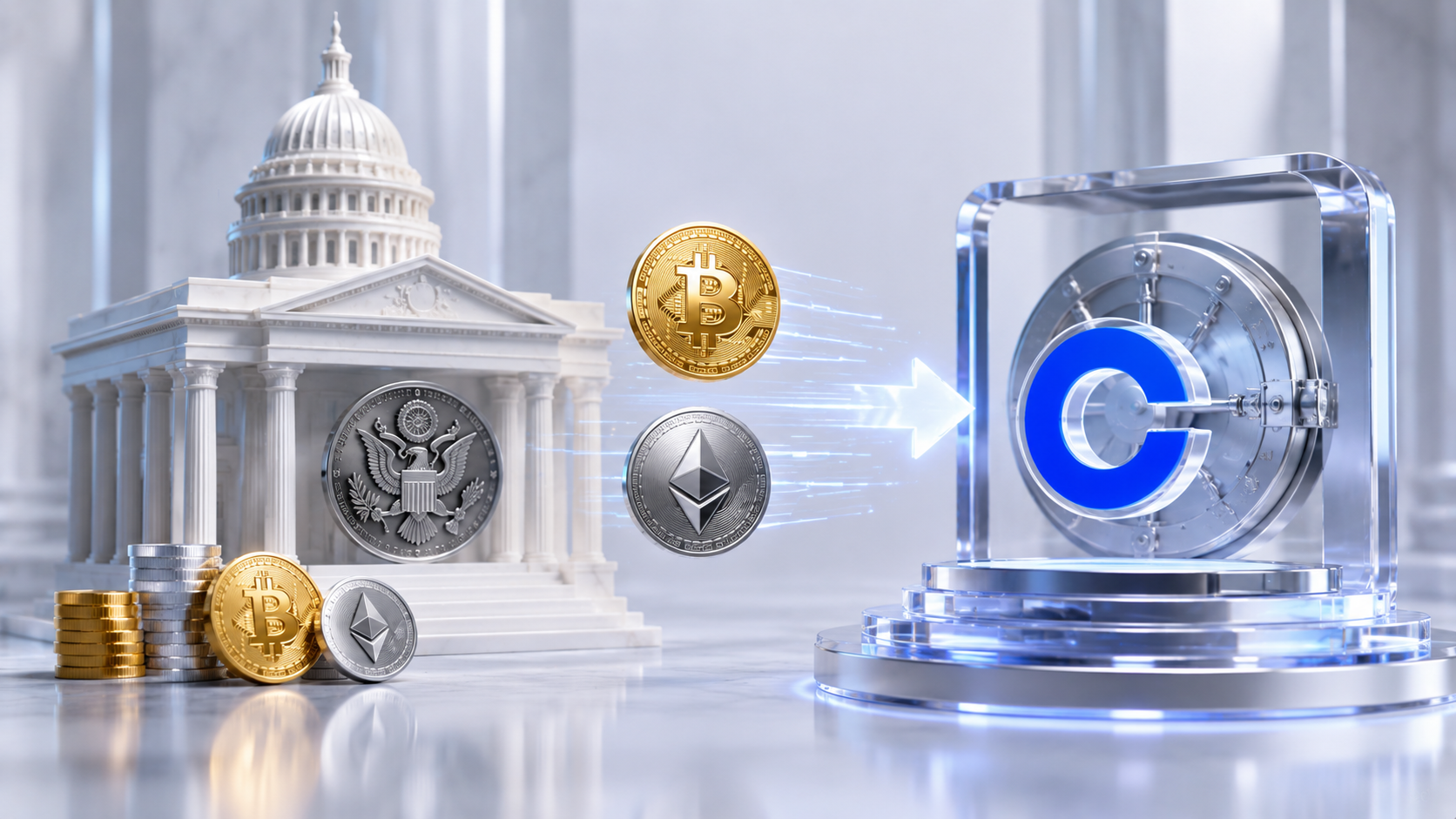美国政府将2.88亿美元比特币和以太坊转移至Coinbase Prime