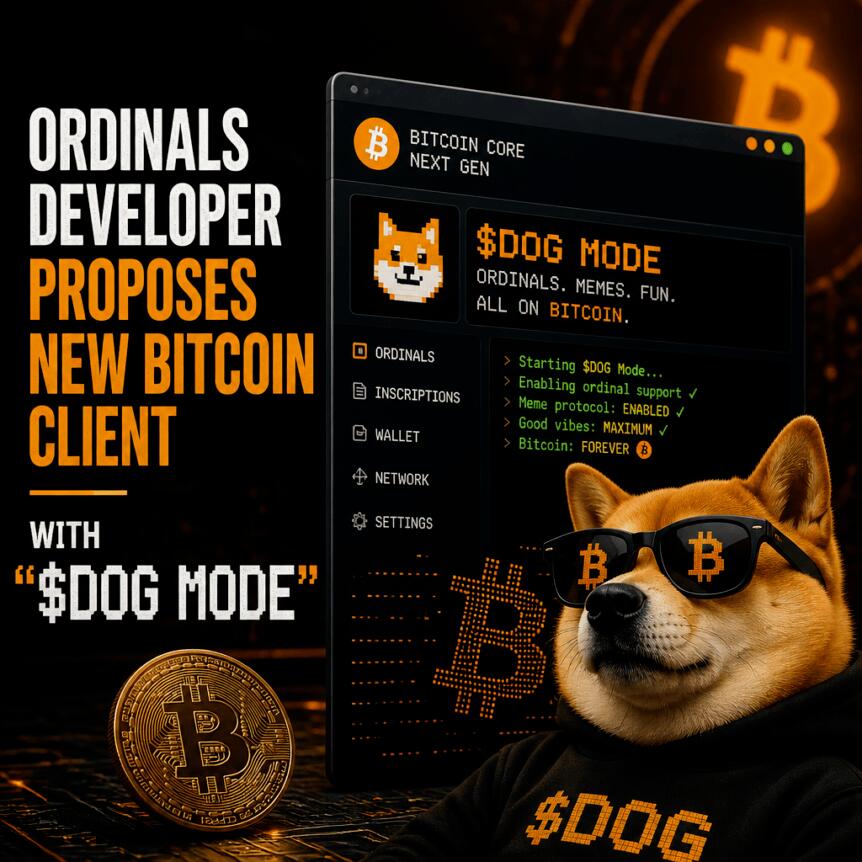 Ordinal developers propose new Bitcoin client with "$DOG model"