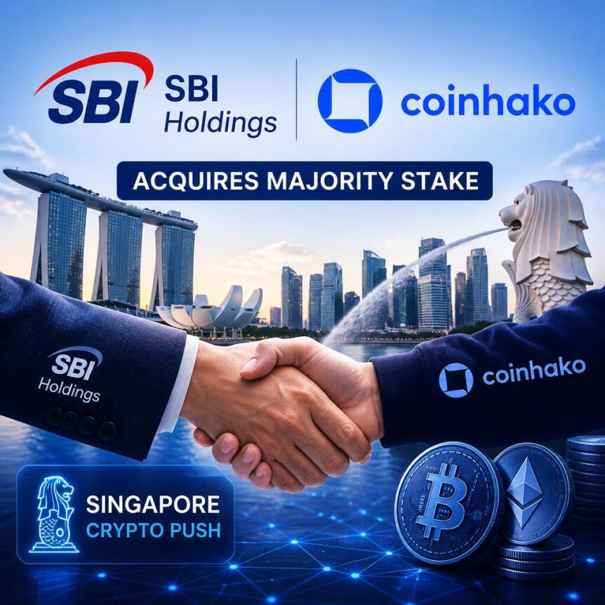SBI Holdings收购Coinhako多数股权，加速布局新加坡加密货币市场