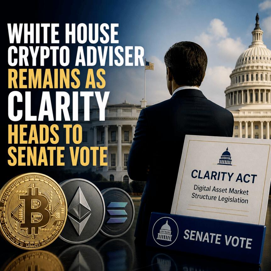 白宫加密货币顾问继续留任,CLARITY法案提交参议院投票