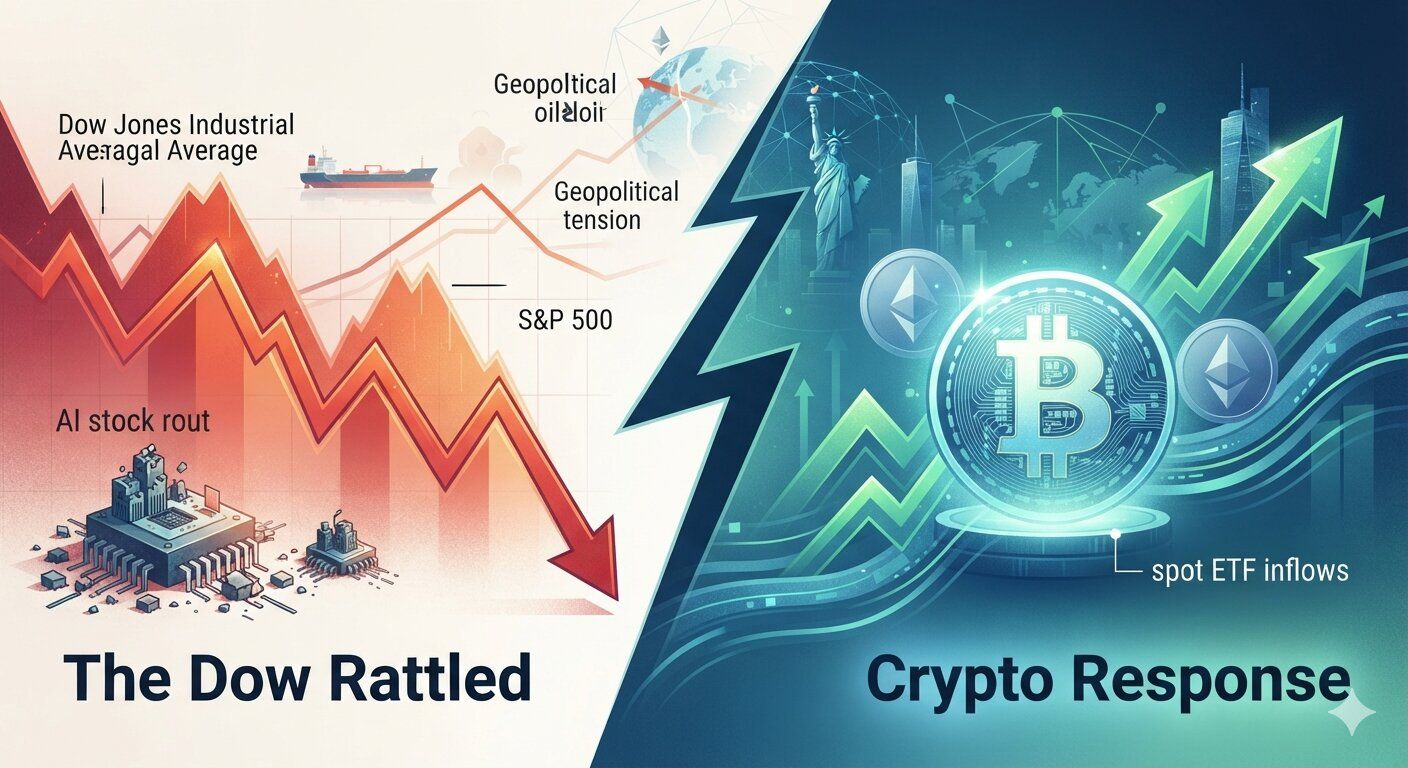 道琼斯工业平均指数波动性考验比特币的脱钩叙事
