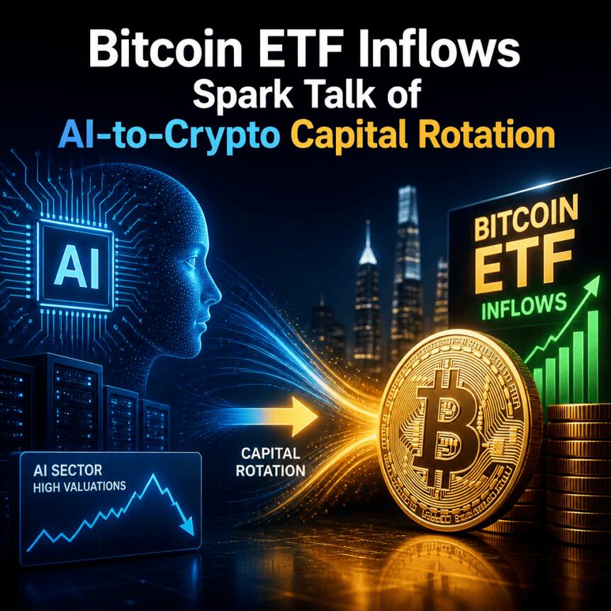 比特币ETF资金流入引发AI资金转投加密货币的讨论