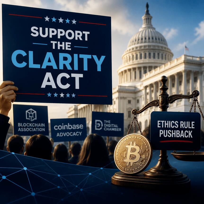 加密货币倡导团体在道德规则争议中力挺CLARITY法案通过