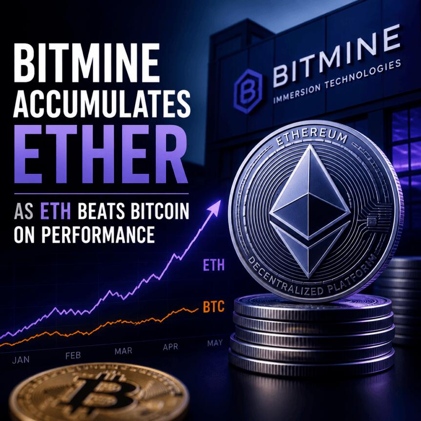 Bitmine 增持以太坊，因 ETH 表现优于比特币