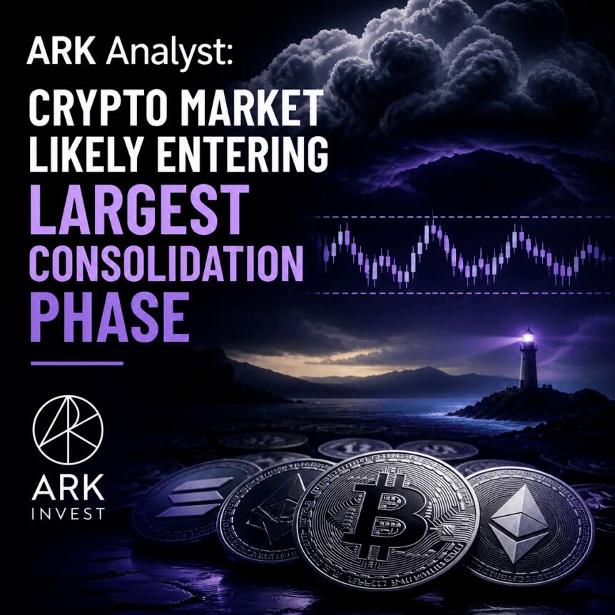 ARK分析师:加密货币市场或进入最大盘整阶段