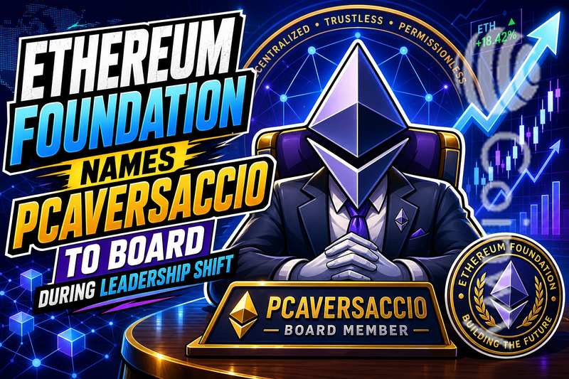 以太坊基金会领导层变动，任命pcaversaccio为董事会成员