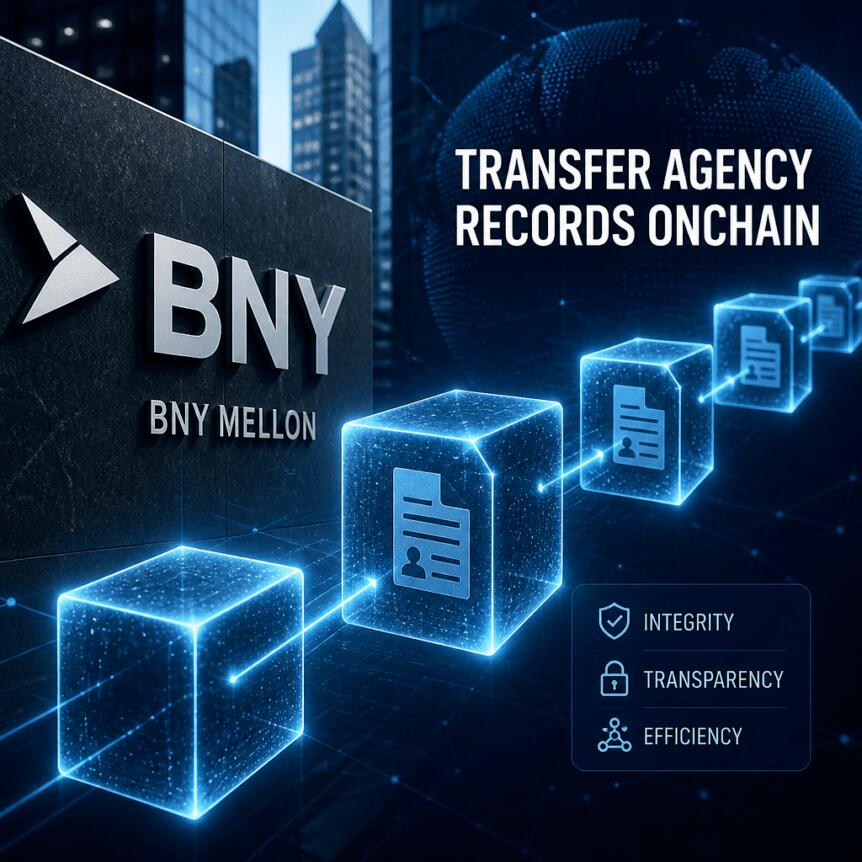 BNY拟将转账代理记录上链，加速区块链布局