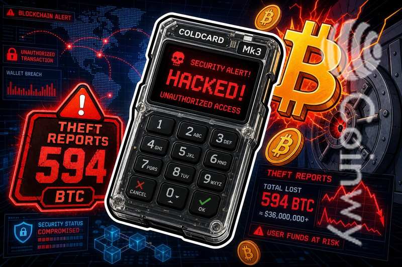 Coinkite在收到594枚BTC被盗报告后向Coldcard Mk3用户发出警告