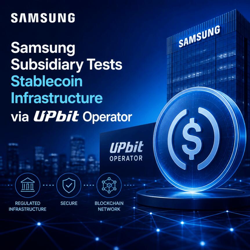 三星子公司借助Upbit运营商测试稳定币基础设施