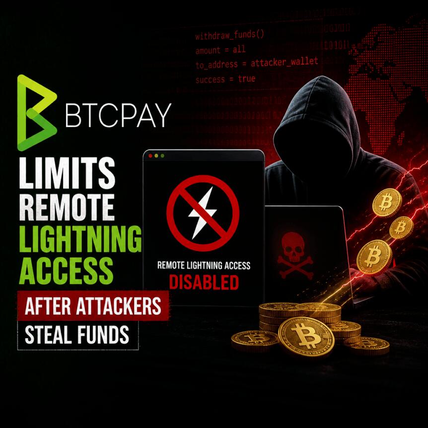 BTCPay在攻击者窃取资金后限制远程闪电网络访问