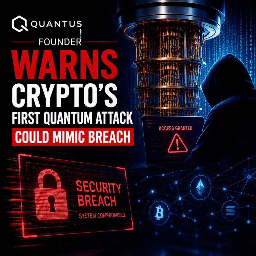 Quantus创始人警告：加密货币首次量子攻击或复刻漏洞