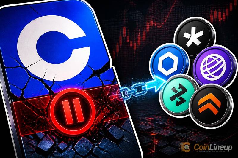 Coinbase停止五种代币交易，提现仍开放