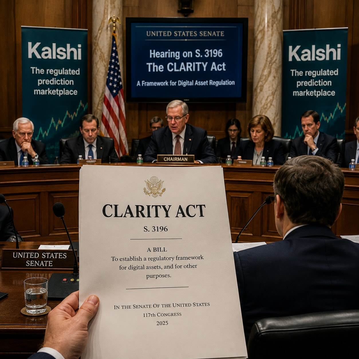 CLARITY法案最新消息：Kalshi预测其9月通过概率低于40%