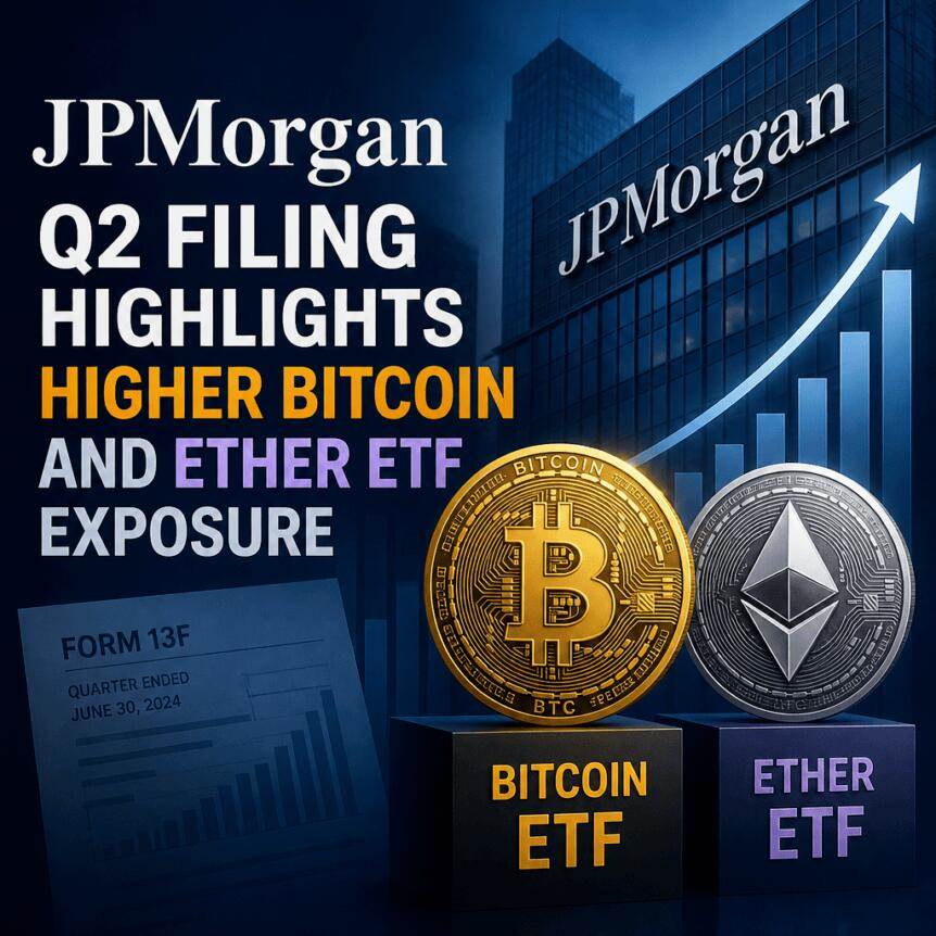 摩根大通Q2文件：比特币和以太坊ETF敞口提高