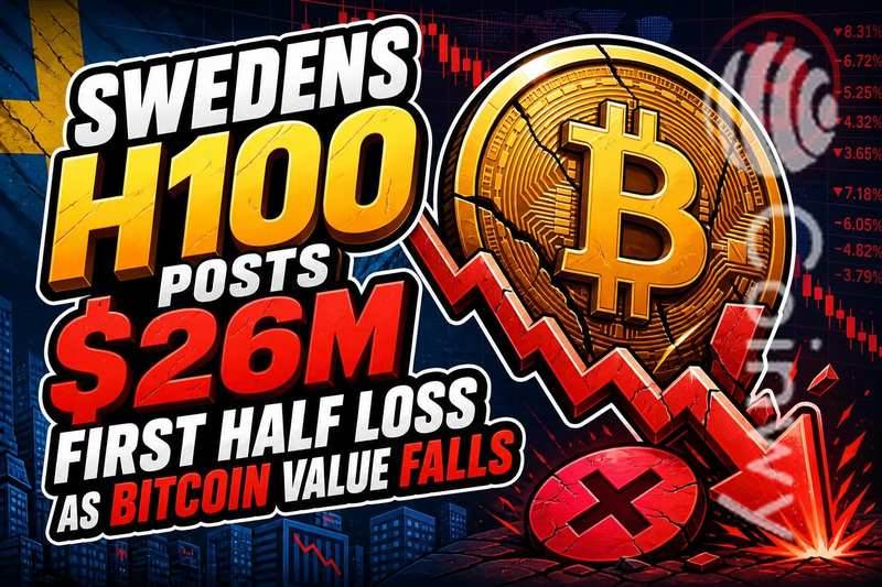 瑞典H100上半年亏损2600万美元,受比特币价值下跌影响
