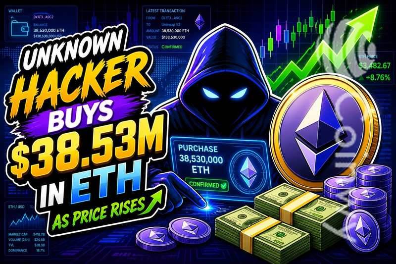 Anonymous hackers took advantage of rising prices to buy US$38.53 million in ETH