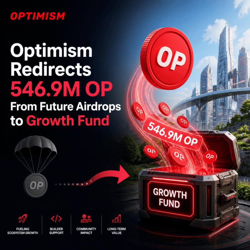 Optimism将5.469亿枚OP从未来空投转至增长基金