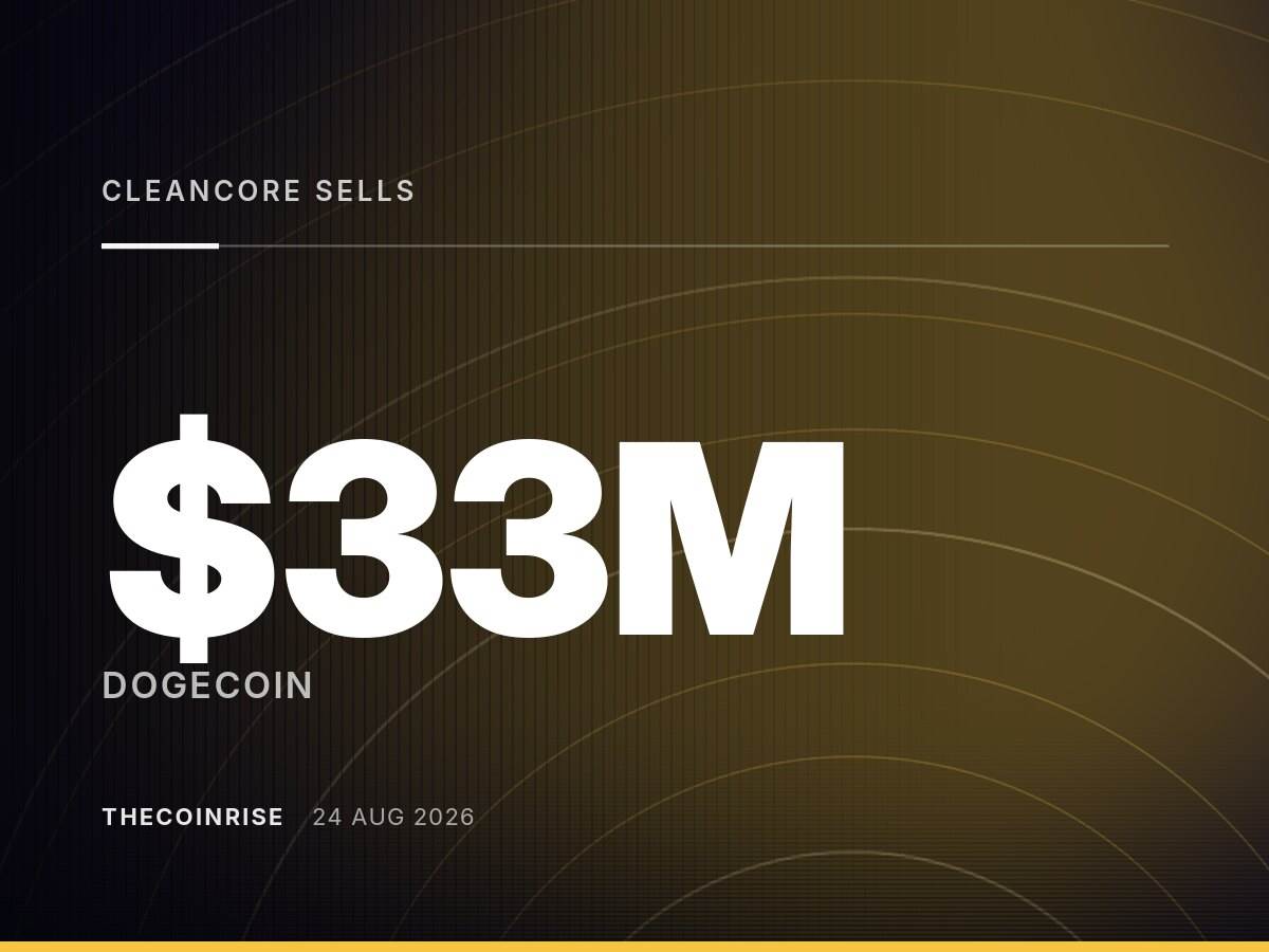 CleanCore抛售3300万美元狗狗币，转向AI战略