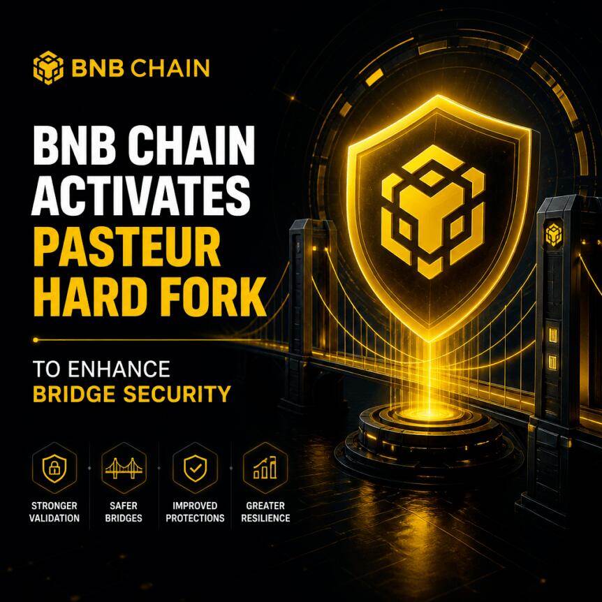 BNB Chain 激活 Pasteur 硬分叉以增强桥接安全性