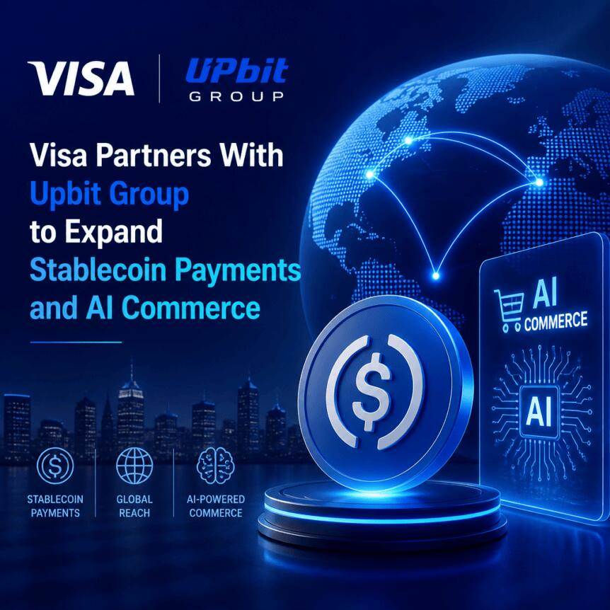 Visa携手Upbit集团拓展稳定币支付与AI商业
