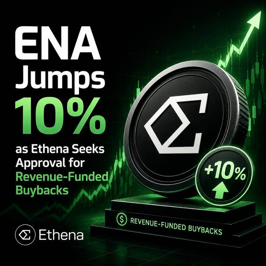 ENA跳涨10%，因Ethena寻求批准以收入支撑的回购计划