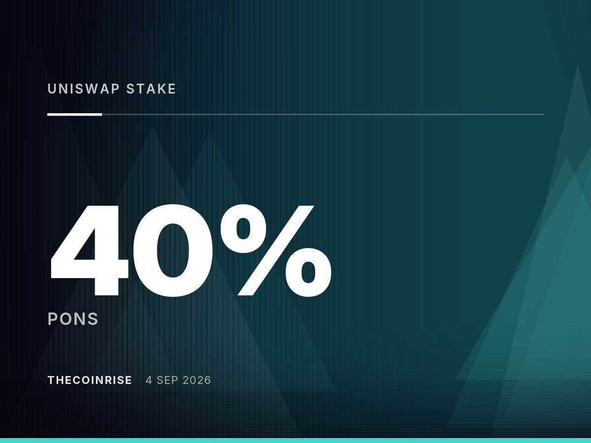 Uniswap 投资 PONS，代币价格飙升40%创历史新高