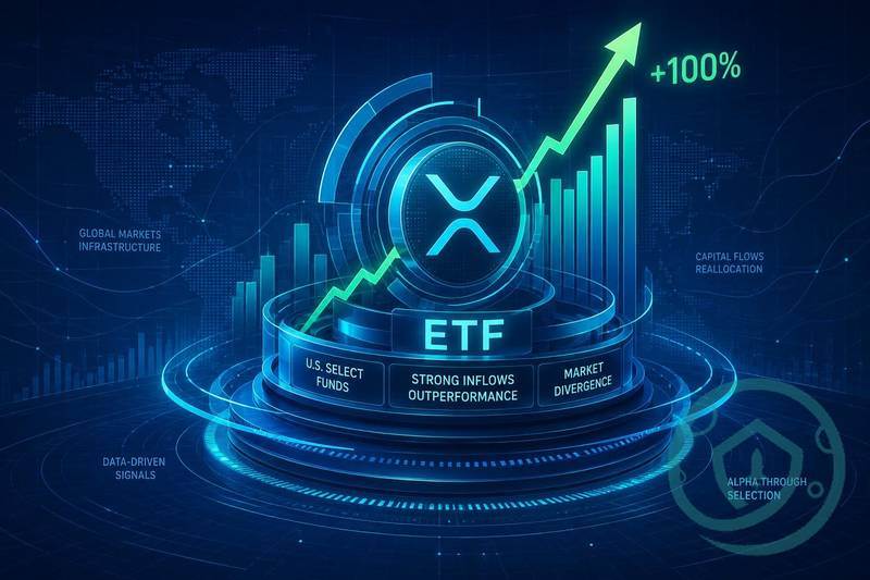 XRP ETF失衡信号显示市场分化，部分美国基金跑赢代币暴涨100%