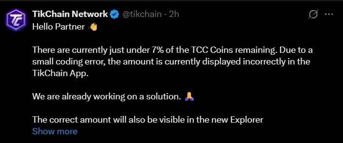 Source: Tikchain Network