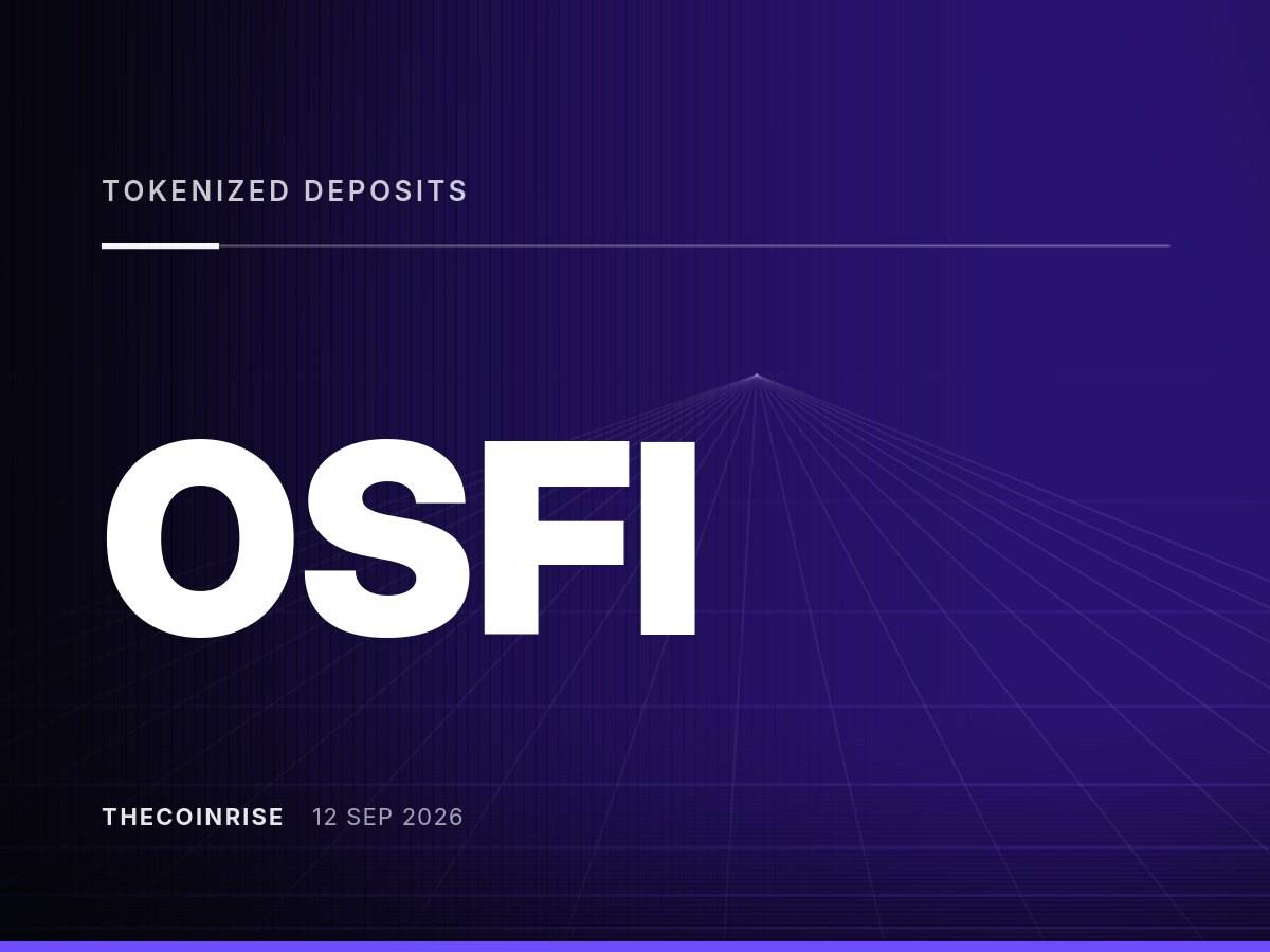 Canada's OSFI stipulates that tokenized deposits have the same legal status as bank deposits