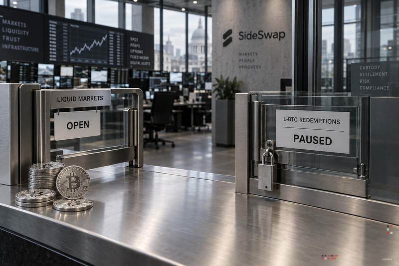 SideSwap reopens clearing market;L-BTC redemption remains suspended