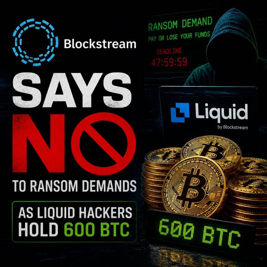 Blockstream refuses extortion request, Liquid hacker holds 600 bitcoins