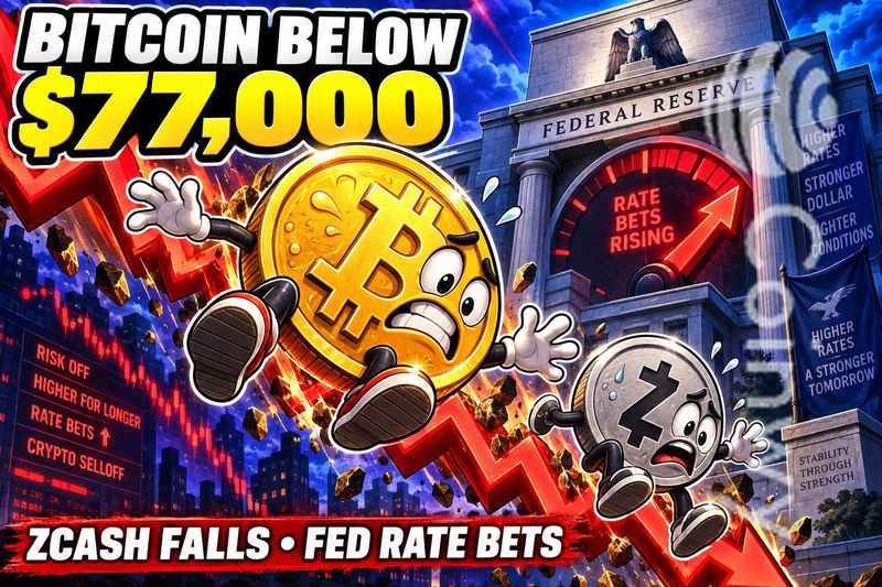 Bitcoin fell below $77,000, Zcash fell due to Fed interest rate hike expectations