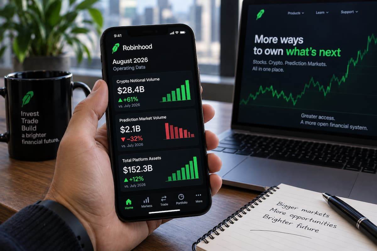 Robinhood cryptocurrency trading volume surges in August operating data