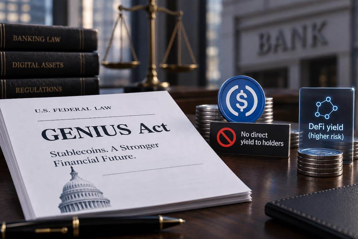 stablecoins issued by banks can receive DeFi benefits, but the holder bears the risk