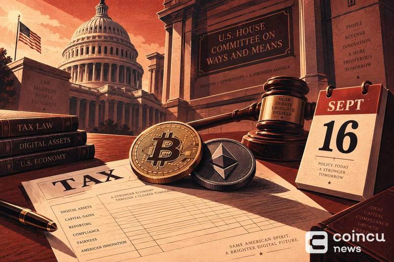 House Ways and Means Committee will review cryptocurrency tax rules on September 16