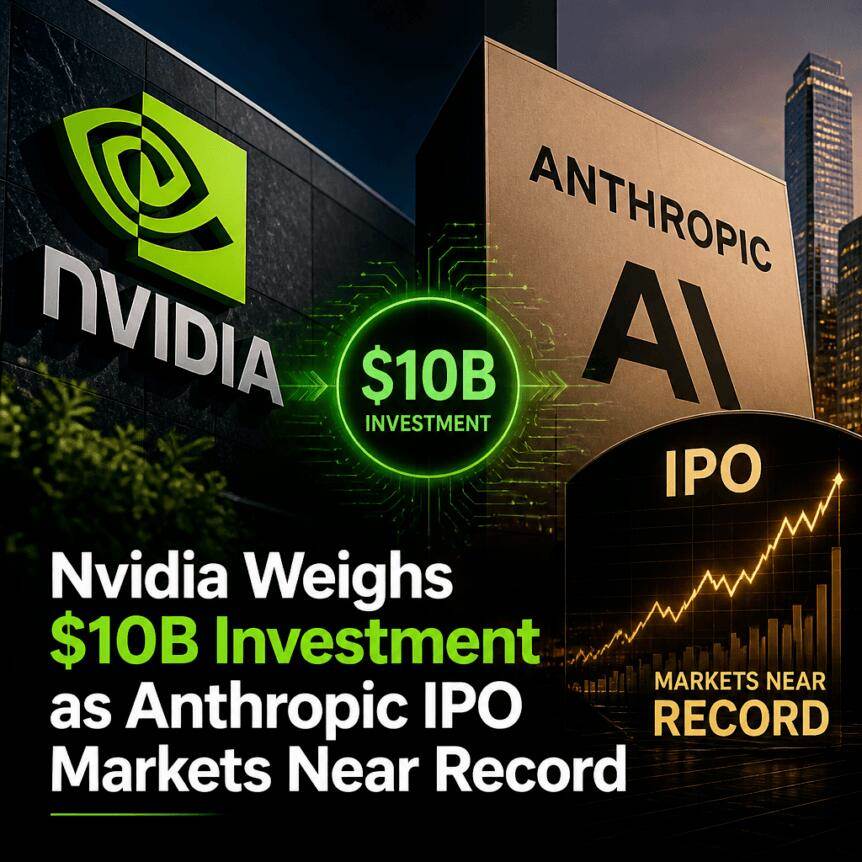 Nvidia considers US$10 billion investment, Anthropic IPO approaches record