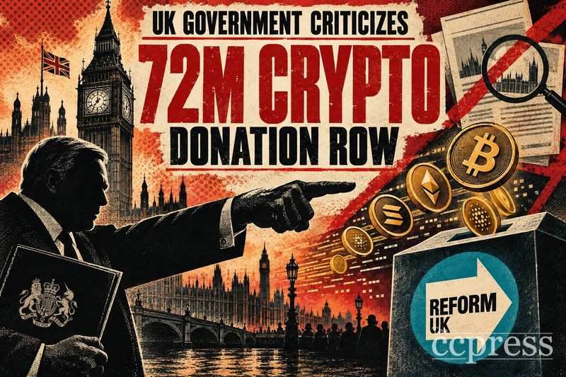 British government criticizes Reform Party for £ 72 million in cryptocurrency donation